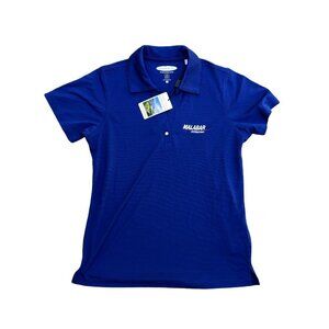 PEBBLE BEACH Performance Polo Shirt Women's M Blue Malabar International Golfing
